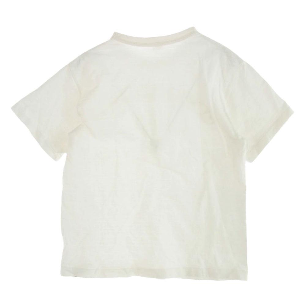 WAREHOUSE ウエアハウス JUST LOOKING 染み込み プリント 半袖 Tシャツ ホワイト系 グリーン系 S【中古】