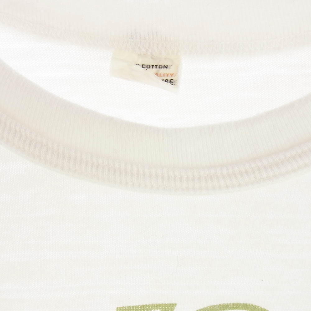 WAREHOUSE ウエアハウス JUST LOOKING 染み込み プリント 半袖 Tシャツ ホワイト系 グリーン系 S【中古】