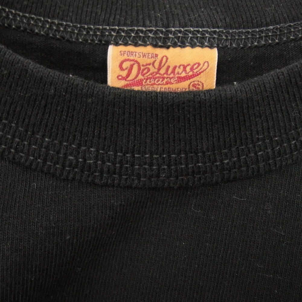 DELUXE デラックス ロゴプリント 半袖 Tシャツ ブラック系 S【中古】