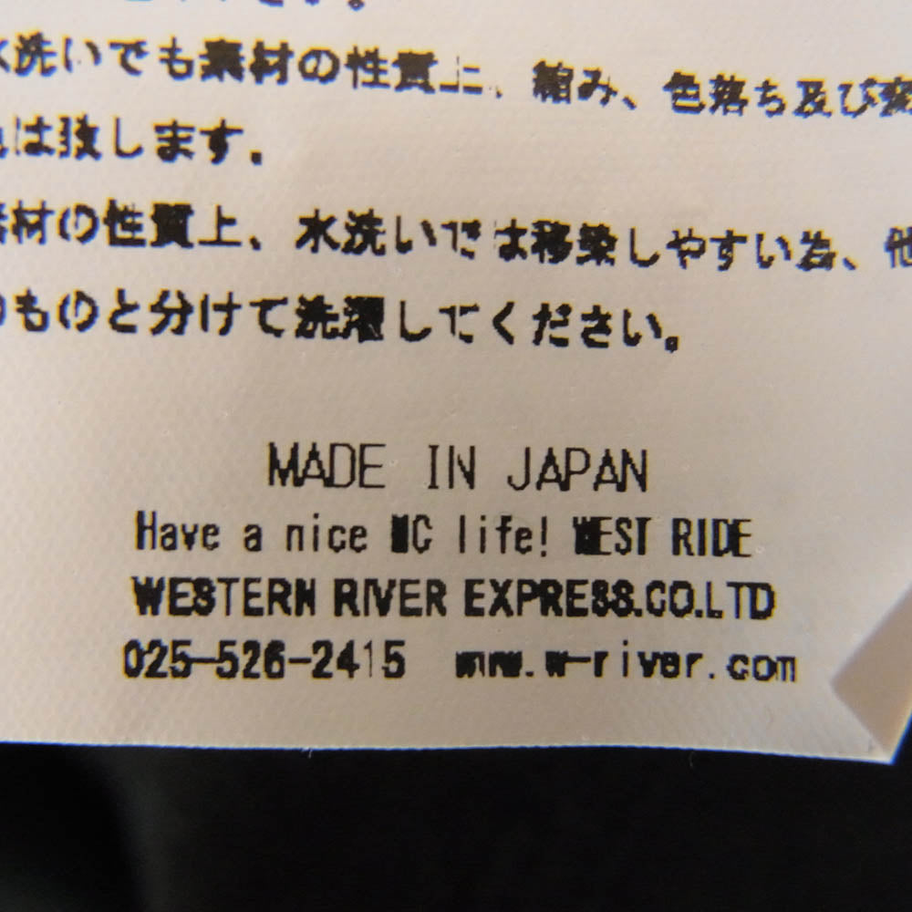 WESTRIDE ウエストライド アーム ボーダー クルーネック スウェット ブラック系 36【中古】