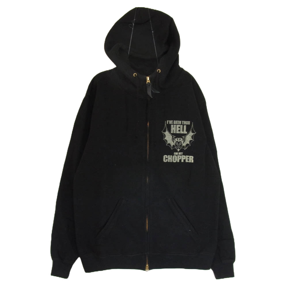 WESTRIDE ウエストライド ハイジップ プリント スウェット パーカー ブラック系 38【中古】