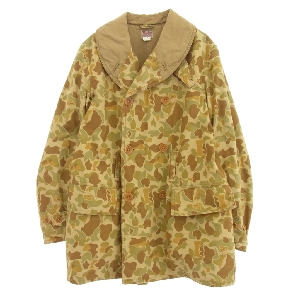 FREEWHEELERS フリーホイーラーズ M-1938 BUBO SPORTS TOGS GREAT LAKES MACKINAW COAT ダックハンターカモ マッキーノコート カーキ系 36【中古】