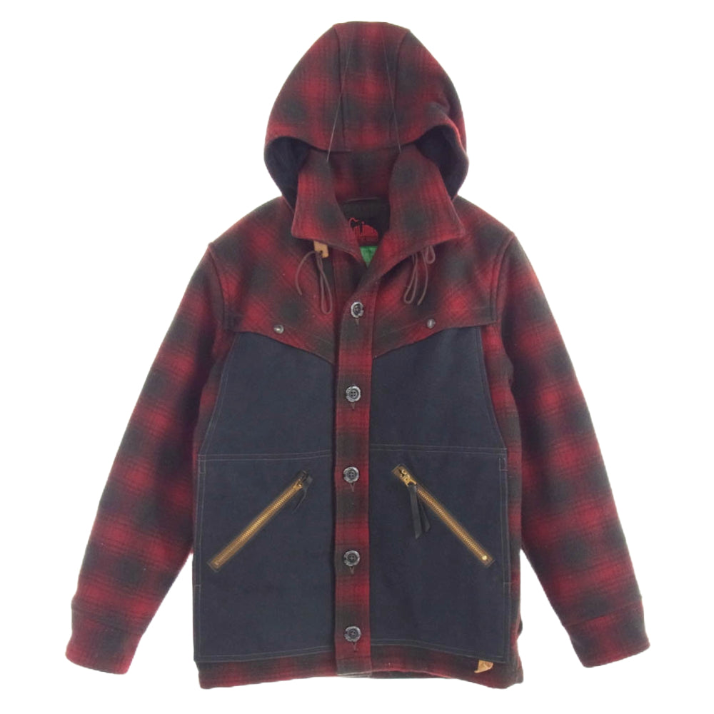 COLIMBO コリンボ ZY-0141 Forester Coat フォレスター コート ハンティング ウール フーディ ジャケット レッド系 XS【中古】