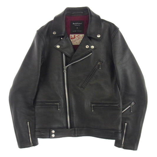 ADDICT CLOTHES アディクトクローズ AD-03D × Deus Ex Machina シープレザー ライダース ジャケット 羊革 ブラック系 36【中古】