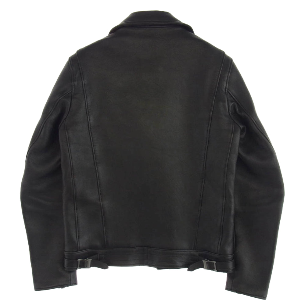 ADDICT CLOTHES アディクトクローズ AD-03D × Deus Ex Machina シープレザー ライダース ジャケット 羊革 ブラック系 36【中古】