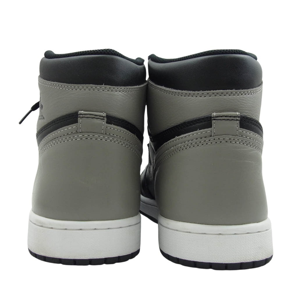NIKE ナイキ 555088-013 Air Jordan 1 Retro High OG Shadow AJ1 レトロ ハイ シャドウ スニーカー ブラック系 グレー系 28.5cm【極上美品】【中古】