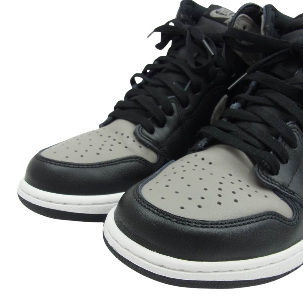 NIKE ナイキ 555088-013 Air Jordan 1 Retro High OG Shadow AJ1 レトロ ハイ シャドウ スニーカー ブラック系 グレー系 28.5cm【極上美品】【中古】