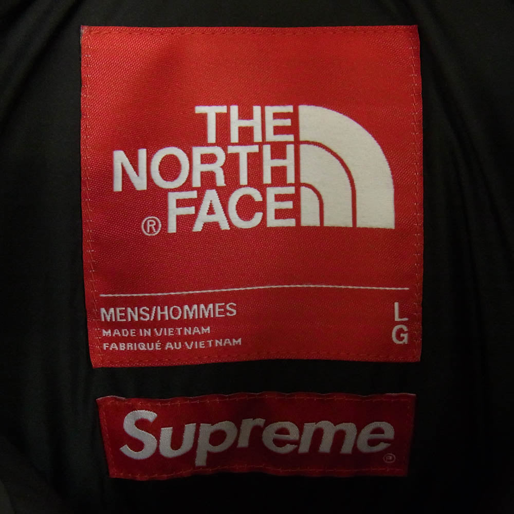 Supreme シュプリーム 23AW × The North Face ノースフェイス Suede 600 Fill Down Parka スエード ダウン パーカ ファーフード付き ジャケット ブラック系 L【中古】