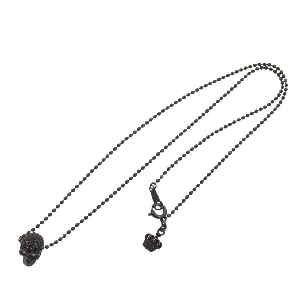 Justin Davis ジャスティンデイビス NATURAL ナチュラル スカル ストーン ネックレス ブラック系【中古】