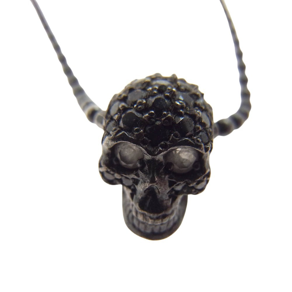 Justin Davis ジャスティンデイビス NATURAL ナチュラル スカル ストーン ネックレス ブラック系【中古】