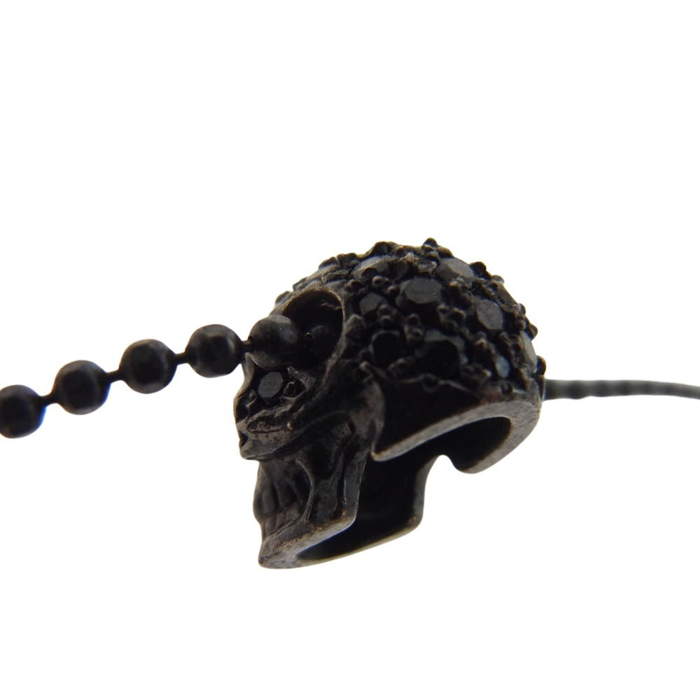 Justin Davis ジャスティンデイビス NATURAL ナチュラル スカル ストーン ネックレス ブラック系【中古】