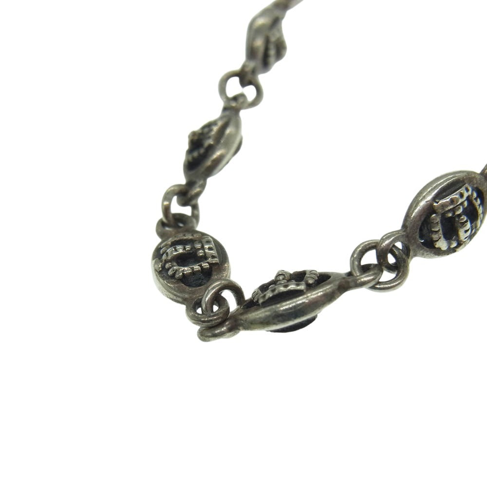 Justin Davis ジャスティンデイビス QE2 クラウン チェーン ネックレス 50cm シルバー系【中古】