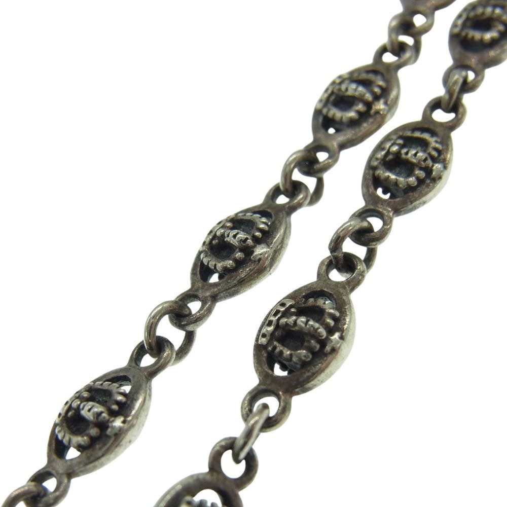 Justin Davis ジャスティンデイビス QE2 クラウン チェーン ネックレス 50cm シルバー系【中古】