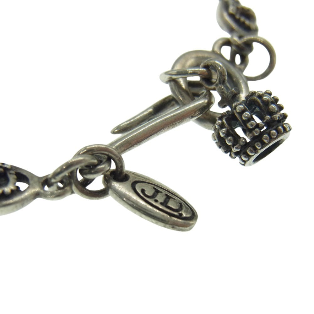 Justin Davis ジャスティンデイビス QE2 クラウン チェーン ネックレス 50cm シルバー系【中古】