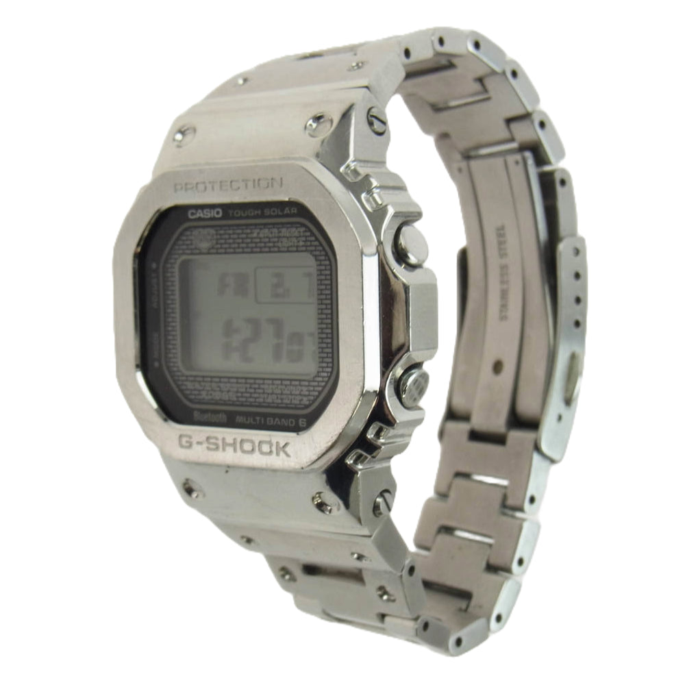 CASIO G-SHOCK カシオ ジーショック GMW-B5000D-1JF 5000 SERIES FULL METAL フルメタル デジタル 電波ソーラー 腕時計 Bluetooth シルバー系【中古】