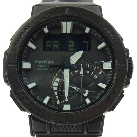CASIO PROTREK カシオ プロトレック PRW-73XT-1JF 【現状品】Multifield Line PRO TREK プロトレック アングラーライン 電波ソーラー 腕時計 ブラック系【中古】