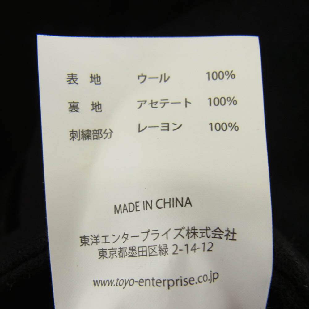 GOLD ゴールド GL15359 × ARKnets × TIME AFTER TIME WOOL MELTON SOUVENIR JACKET WHITE EAGLE ウールメルトン 刺繍 スーベニア ジャケット ブラック系 L【中古】