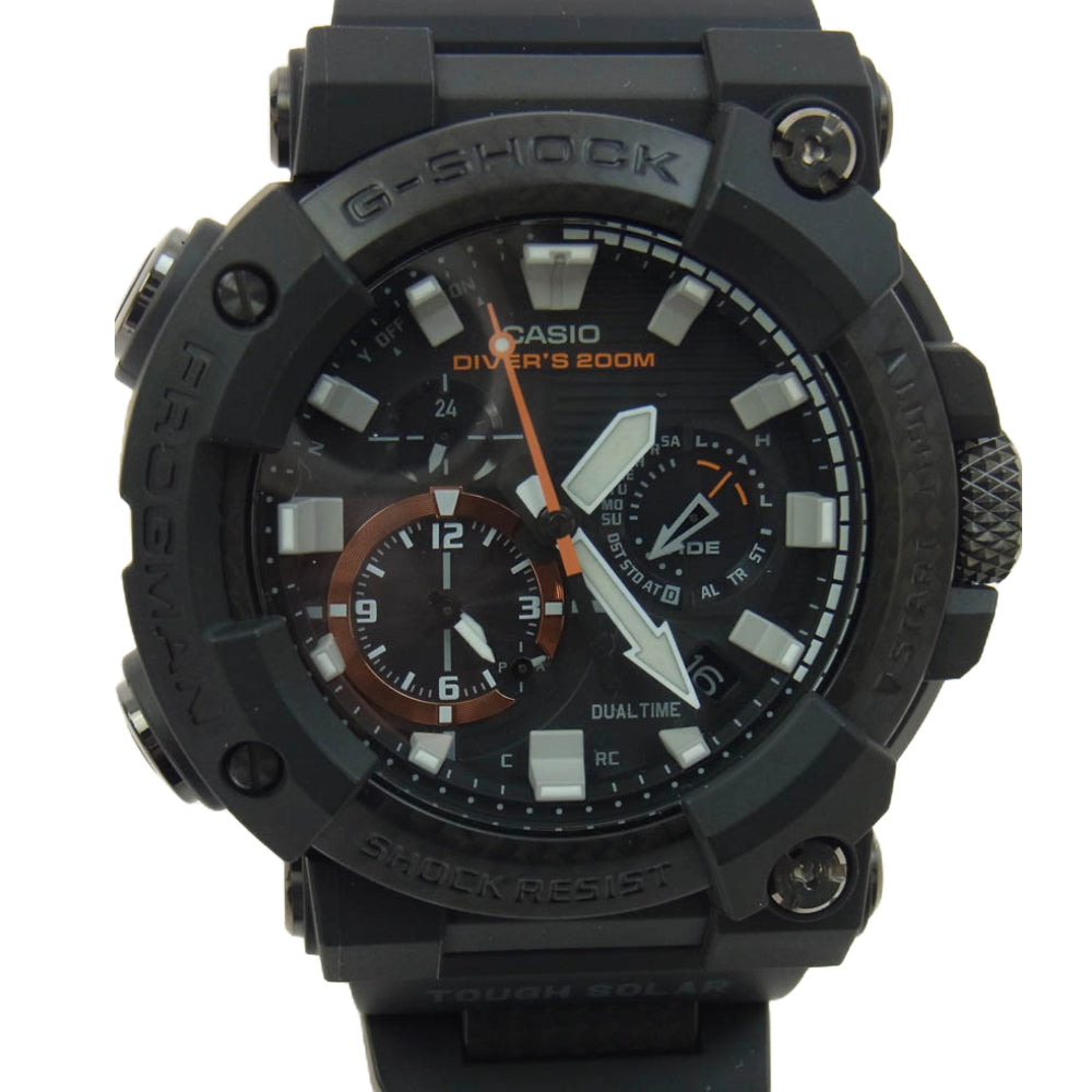 CASIO G-SHOCK カシオ ジーショック GWF-A1000XC-1AJF MASTER OF G - SEA フロッグマン アナログ 電波ソーラー 腕時計 Bluetooth ブラック系【中古】