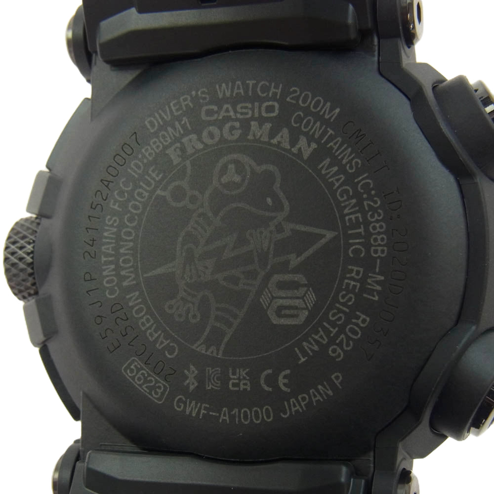 CASIO G-SHOCK カシオ ジーショック GWF-A1000XC-1AJF MASTER OF G - SEA フロッグマン アナログ 電波ソーラー 腕時計 Bluetooth ブラック系【中古】