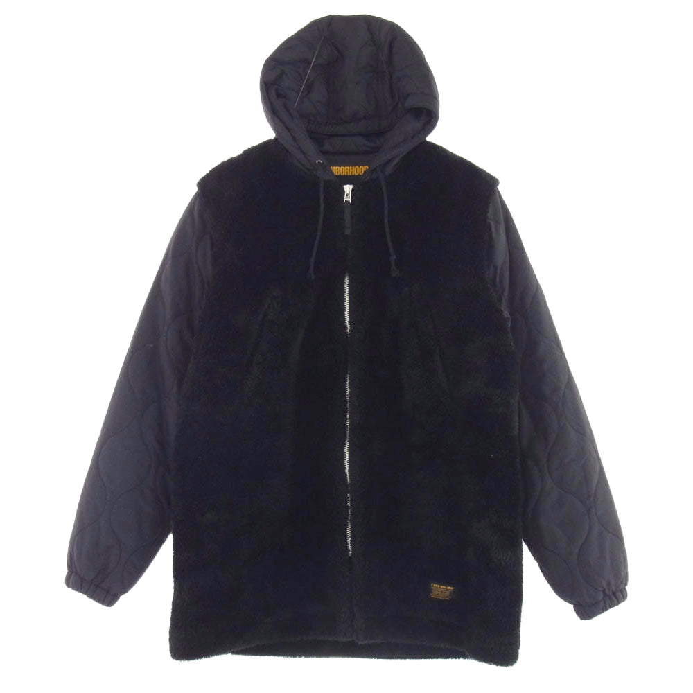NEIGHBORHOOD ネイバーフッド 18AW 182TSNH-JKM02 MIL-ESKIMO EN-JKT エスキモー フリース ナイロン キルト 切替 ジャケット ブラック系 M【中古】