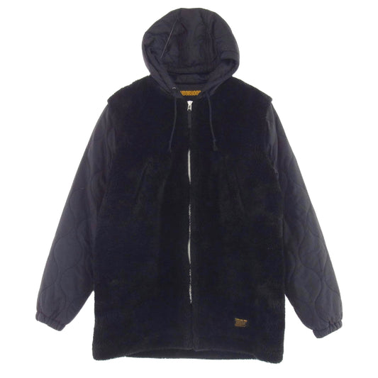 NEIGHBORHOOD ネイバーフッド 18AW 182TSNH-JKM02 MIL-ESKIMO EN-JKT エスキモー フリース ナイロン キルト 切替 ジャケット ブラック系 M【中古】