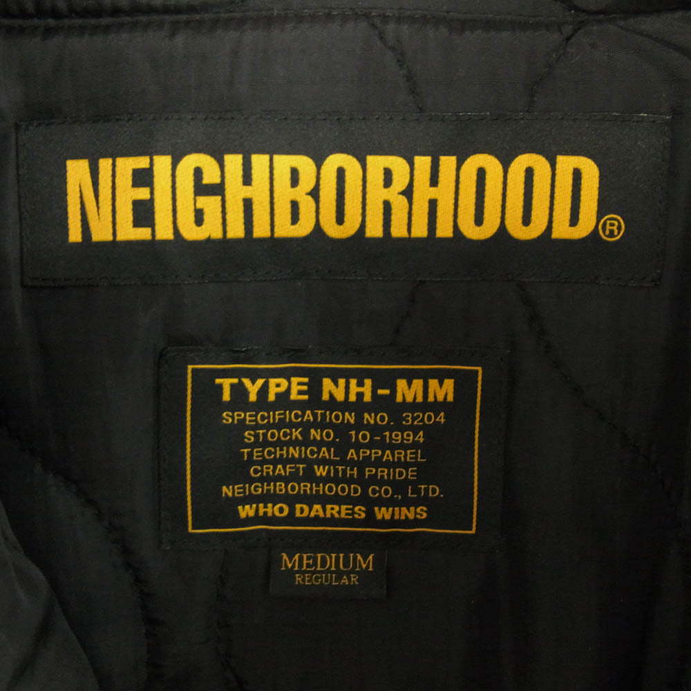 NEIGHBORHOOD ネイバーフッド 18AW 182TSNH-JKM02 MIL-ESKIMO EN-JKT エスキモー フリース ナイロン キルト 切替 ジャケット ブラック系 M【中古】