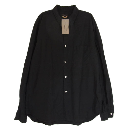 COMME des GARCONS HOMME PLUS コムデギャルソンオムプリュス 24AW PZ-B004 レギュラーカラー ポリエステル 長袖 シャツ ブラック系 L【中古】