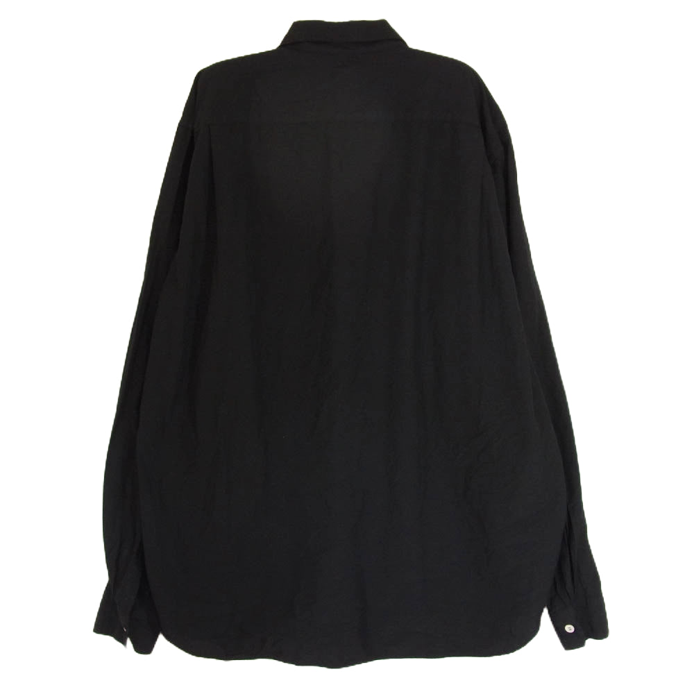 COMME des GARCONS HOMME PLUS コムデギャルソンオムプリュス 24AW PZ-B004 レギュラーカラー ポリエステル 長袖 シャツ ブラック系 L【中古】