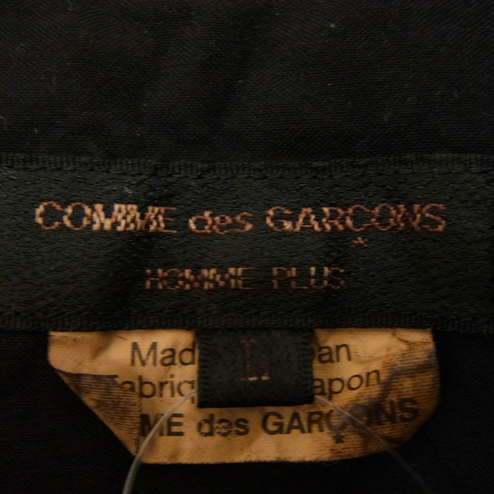 COMME des GARCONS HOMME PLUS コムデギャルソンオムプリュス 24AW PZ-B004 レギュラーカラー ポリエステル 長袖 シャツ ブラック系 L【中古】