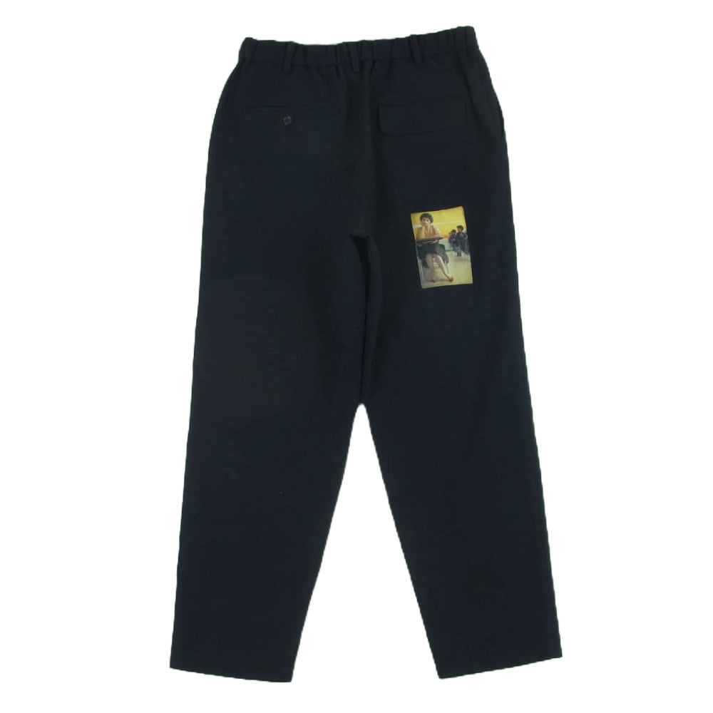 UNDERCOVER アンダーカバー 24AW UC2D4501-1 Patch Pants ツインピークス グラフィックパッチ イージー ウール ポリエステル スラックス パンツ ダークネイビー系 2【美品】【中古】