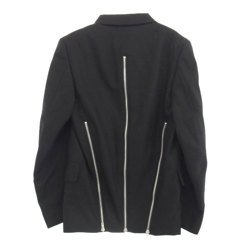 COMME des GARCONS HOMME PLUS コムデギャルソンオムプリュス 23SS PK-J017 バック 3 ジップ デザイン テーラード ジャケット ブラック系 M【中古】
