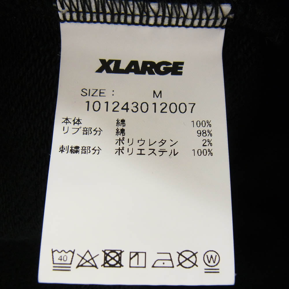 エクストララージ 101243012007 MULTI EMBLEM ZIP HOODED SWEATSHIRT ジップ パーカー ブラック系 M【中古】