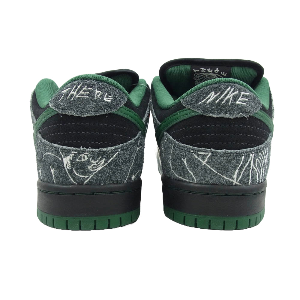 NIKE ナイキ HF7743-001 ×There Skateboards SB Dunk Low Pro Anthracite and Gorge Green ゼアスケートボード ダンク ロー プロ  スニーカー ブラック系 グリーン系 26cm【新古品】【未使用】【中古】