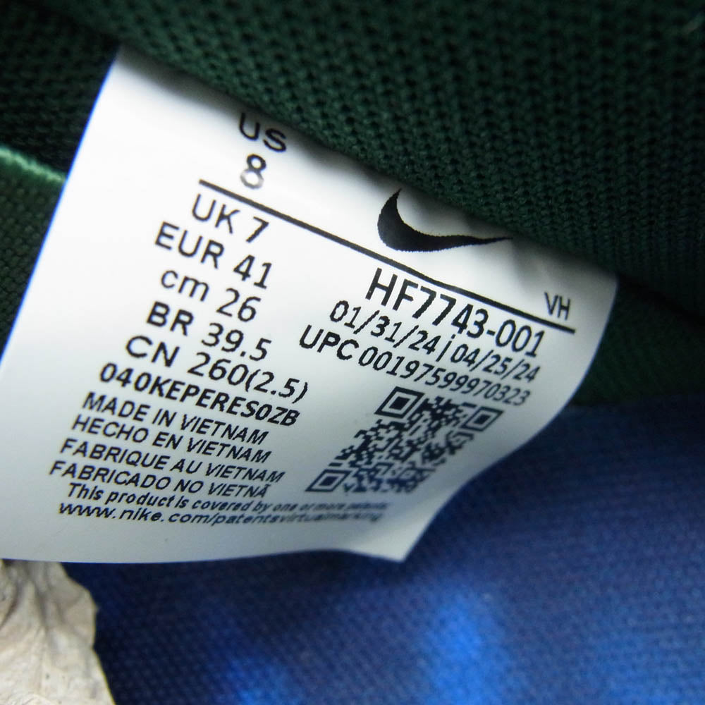 NIKE ナイキ HF7743-001 ×There Skateboards SB Dunk Low Pro Anthracite and Gorge Green ゼアスケートボード ダンク ロー プロ  スニーカー ブラック系 グリーン系 26cm【新古品】【未使用】【中古】