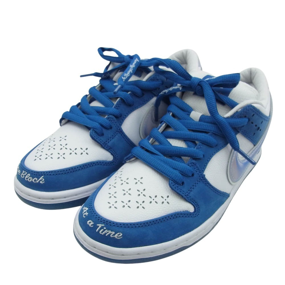 NIKE ナイキ FN7819-400 Born x Raised SB Dunk Low Pro QS One Block At a Time ボーンレイズド ダンク ロー プロ スニーカー ブルー系 ホワイト系 26cm【美品】【中古】