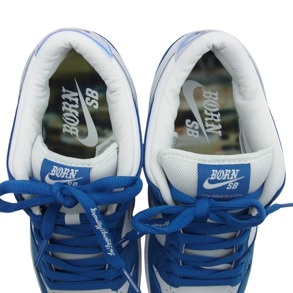NIKE ナイキ FN7819-400 Born x Raised SB Dunk Low Pro QS One Block At a Time ボーンレイズド ダンク ロー プロ スニーカー ブルー系 ホワイト系 26cm【美品】【中古】
