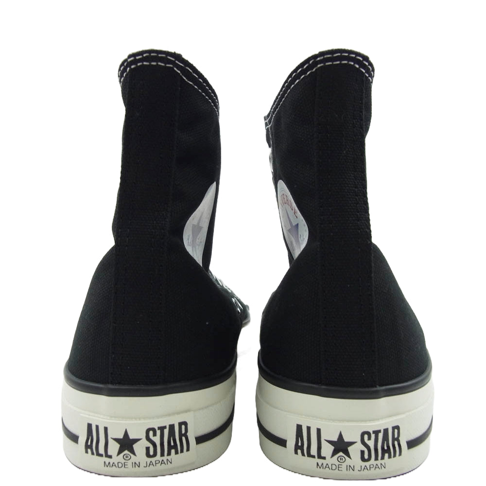 CONVERSE コンバース 日本製 CANVAS ALL STAR J HI キャンバス オールスター ハイカット スニーカー ブラック系 26.5cm【新古品】【未使用】【中古】