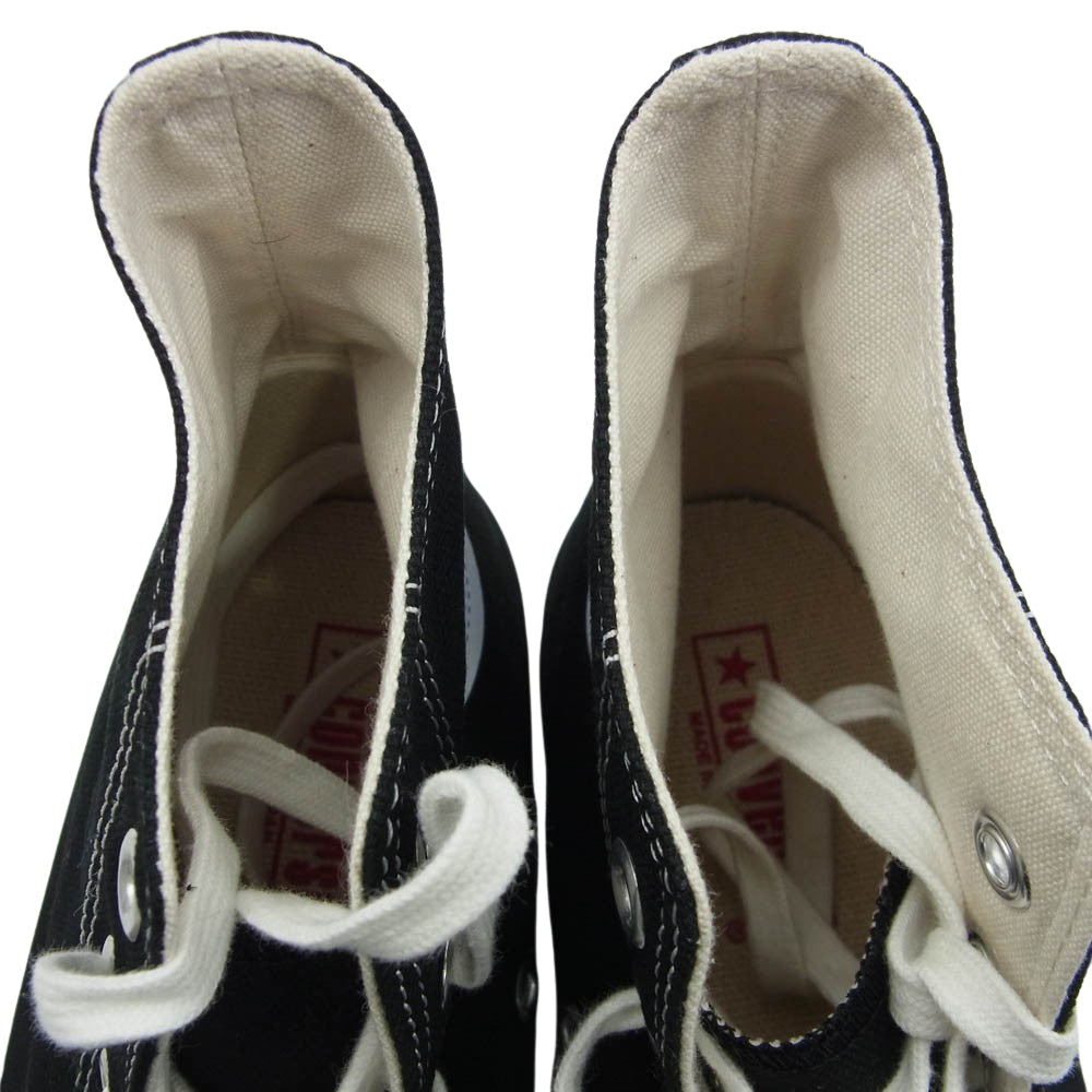CONVERSE コンバース 日本製 CANVAS ALL STAR J HI キャンバス オールスター ハイカット スニーカー ブラック系 26.5cm【新古品】【未使用】【中古】