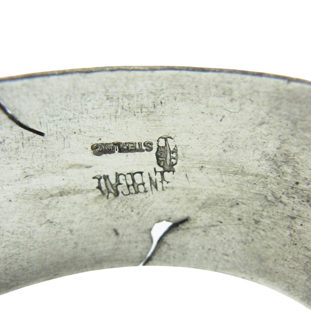 インディアンジュエリー アーティスト不明 フェザー バングル シルバー系【中古】