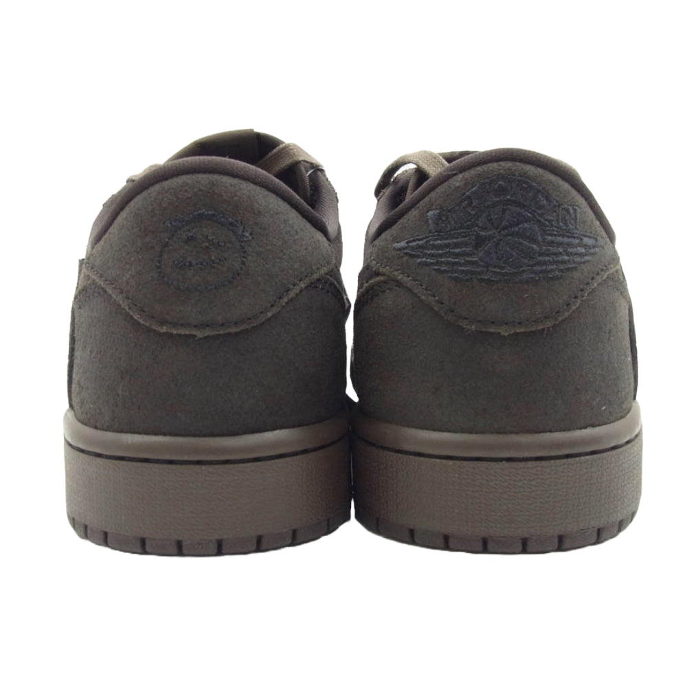 NIKE ナイキ DM7866-202 フェイクバスター鑑定済 × Travis Scott Air Jordan 1 Low OG SP Velvet Brown and Dark Mocha トラヴィススコット エアジョーダン1 ロー OG S スニーカー ダークブラウン系 27cm【新古品】【未使用】【中古】