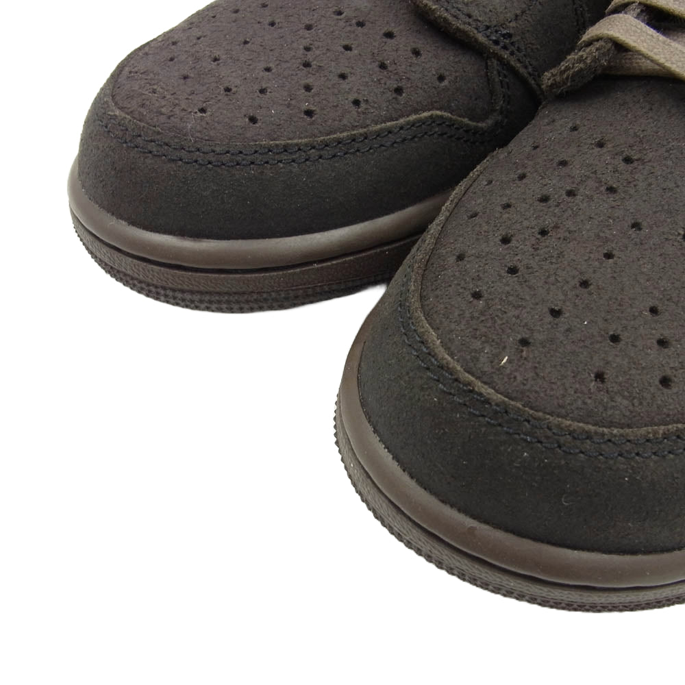 NIKE ナイキ DM7866-202 フェイクバスター鑑定済 × Travis Scott Air Jordan 1 Low OG SP Velvet Brown and Dark Mocha トラヴィススコット エアジョーダン1 ロー OG S スニーカー ダークブラウン系 27cm【新古品】【未使用】【中古】