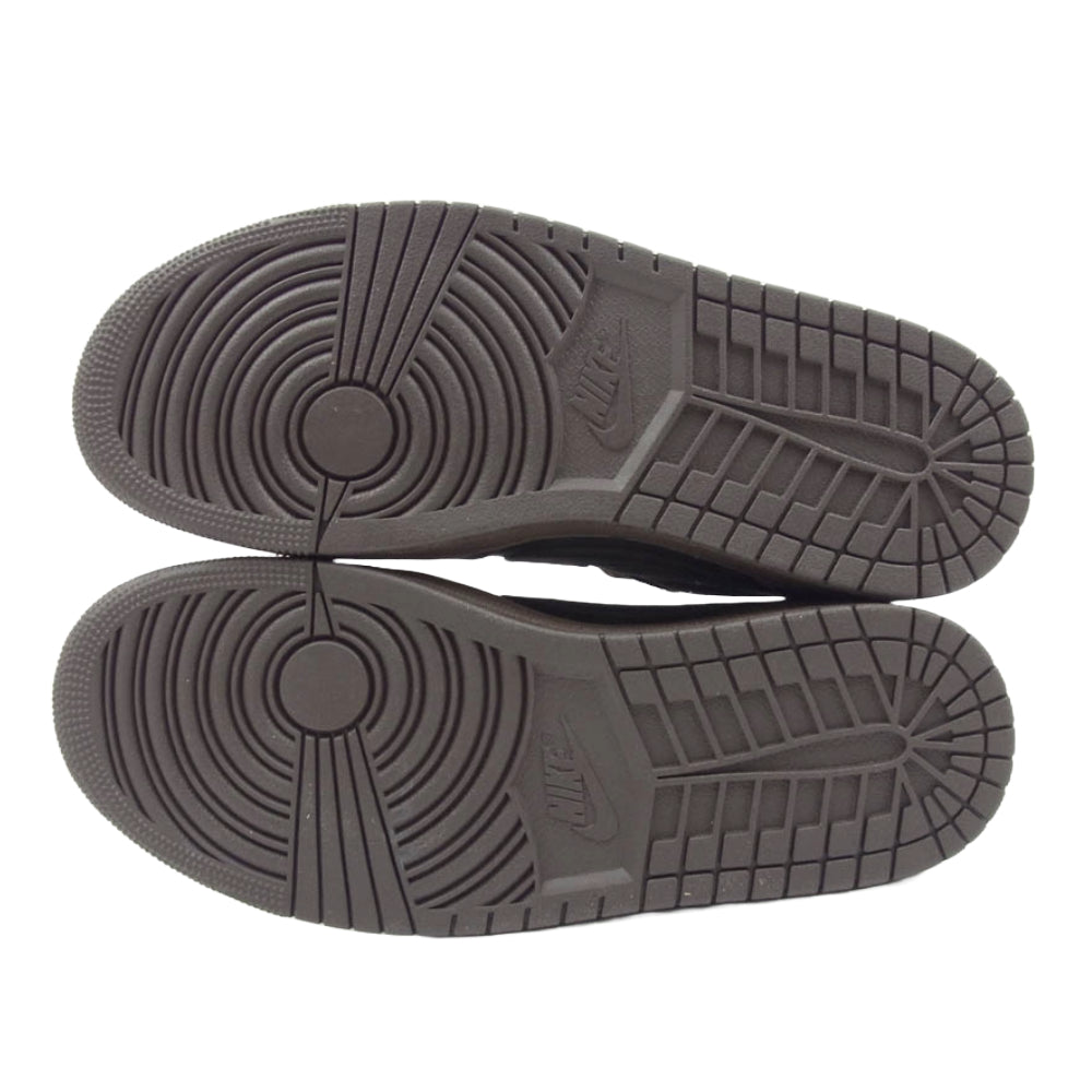 NIKE ナイキ DM7866-202 フェイクバスター鑑定済 × Travis Scott Air Jordan 1 Low OG SP Velvet Brown and Dark Mocha トラヴィススコット エアジョーダン1 ロー OG S スニーカー ダークブラウン系 27cm【新古品】【未使用】【中古】