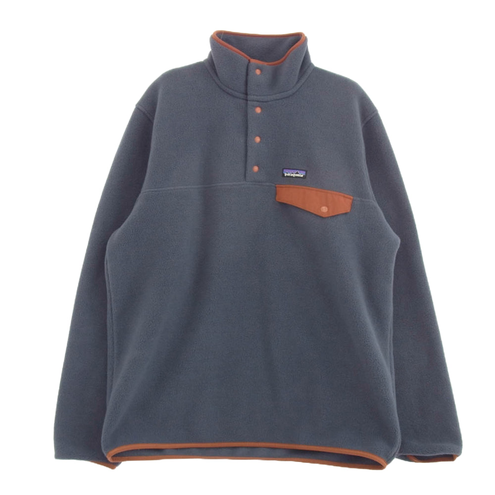 patagonia パタゴニア 24AW 25551 Lightweight Synchilla Snap ライトウェイト シンチラ スナップT プルオーバー スモルダーブルー系 L【中古】