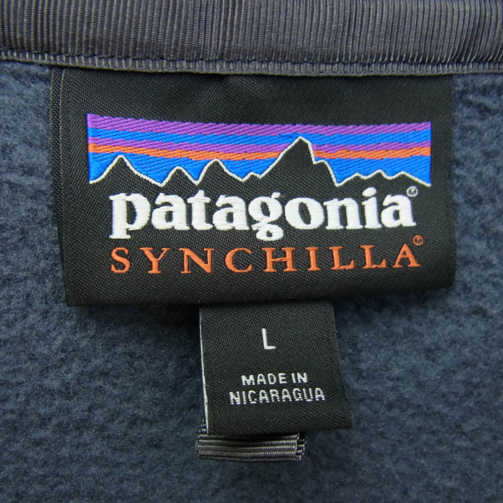patagonia パタゴニア 24AW 25551 Lightweight Synchilla Snap ライトウェイト シンチラ スナップT プルオーバー スモルダーブルー系 L【中古】