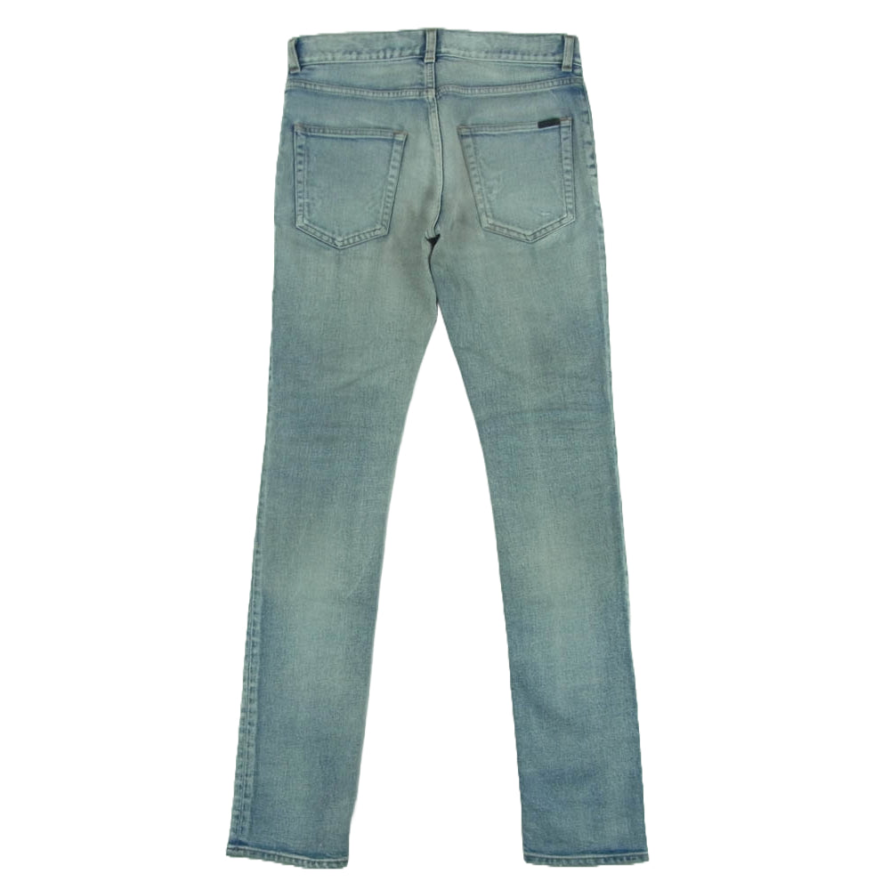 SAINT LAURENT サンローラン 527389 YJ507 クラッシュ加工 スキニー デニム パンツ 日本製 インディゴブルー系 28【中古】