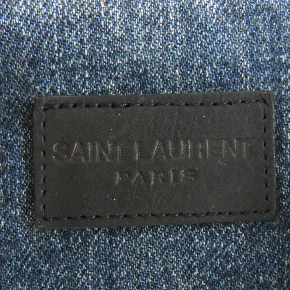 SAINT LAURENT サンローラン 21SS 597085 Y502V ダメージ加工 デニム ジャケット インディゴブルー系 S【中古】