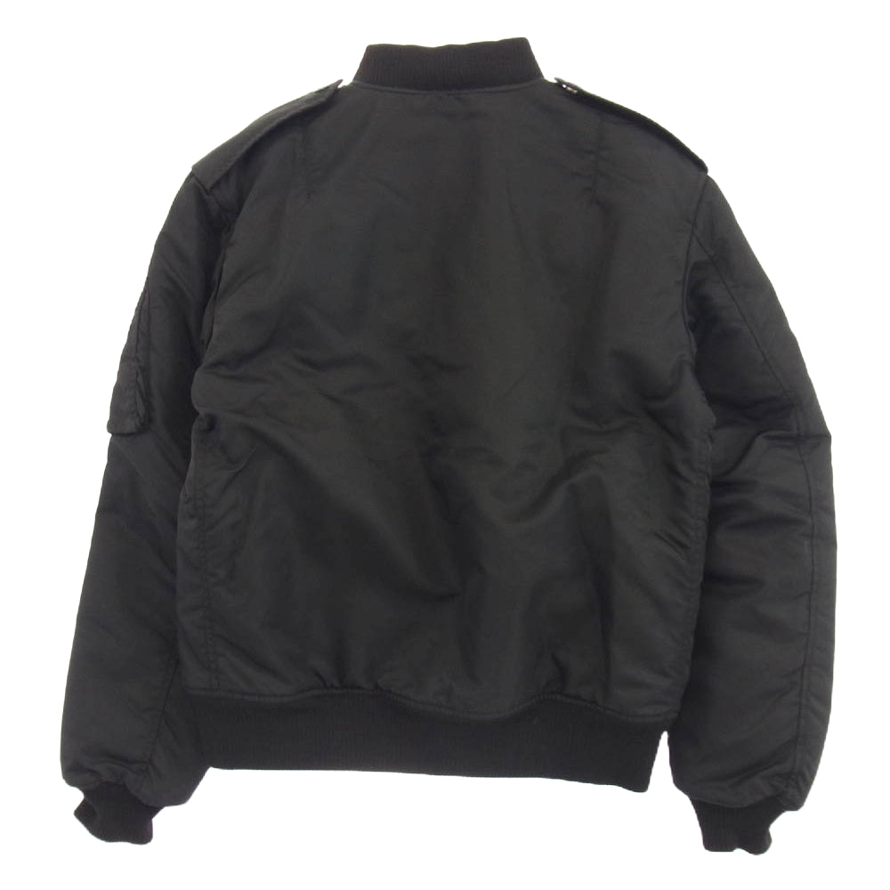SAINT LAURENT サンローラン 15AW 397643 Y740J エディ期 国内正規品 クラシックボンバー MA1 ブルゾン ジャケット ブラック系 48【中古】