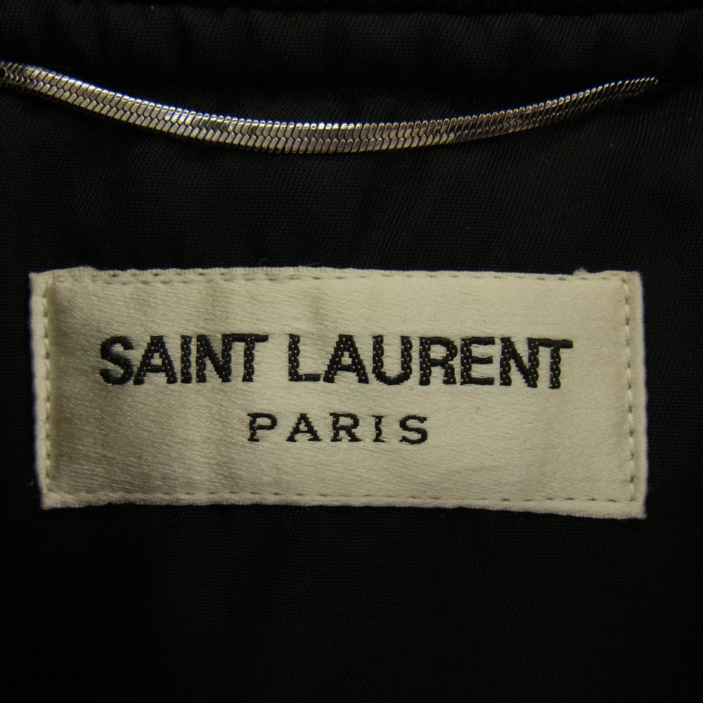 SAINT LAURENT サンローラン 15AW 397643 Y740J エディ期 国内正規品 クラシックボンバー MA1 ブルゾン ジャケット ブラック系 48【中古】