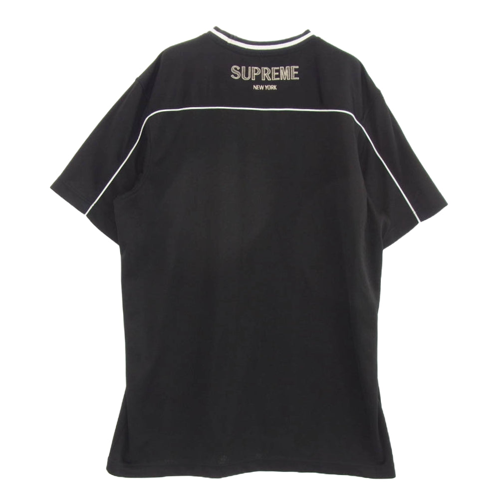 Supreme シュプリーム 18SS Dazzle Warm Up Top ロゴ刺繍 Tシャツ ブラック系 L【中古】