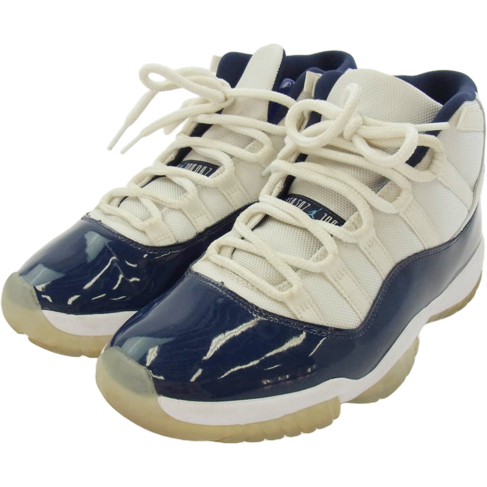 NIKE ナイキ 378037-123 AIRJORDAN 11 RETRO エアジョーダン11 レトロ ハイカット スニーカー ダークネイビー系 ホワイト系 27.5ｃｍ【中古】